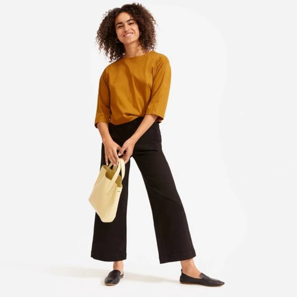 Everlane Wide-Leg Crop Pant in Black 6